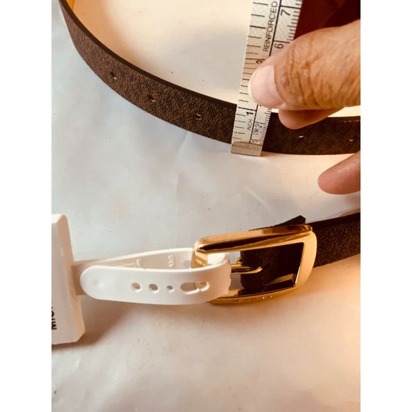 NWOT MICHAEL KORS Women’s MK Signature Brown Belt Sz L